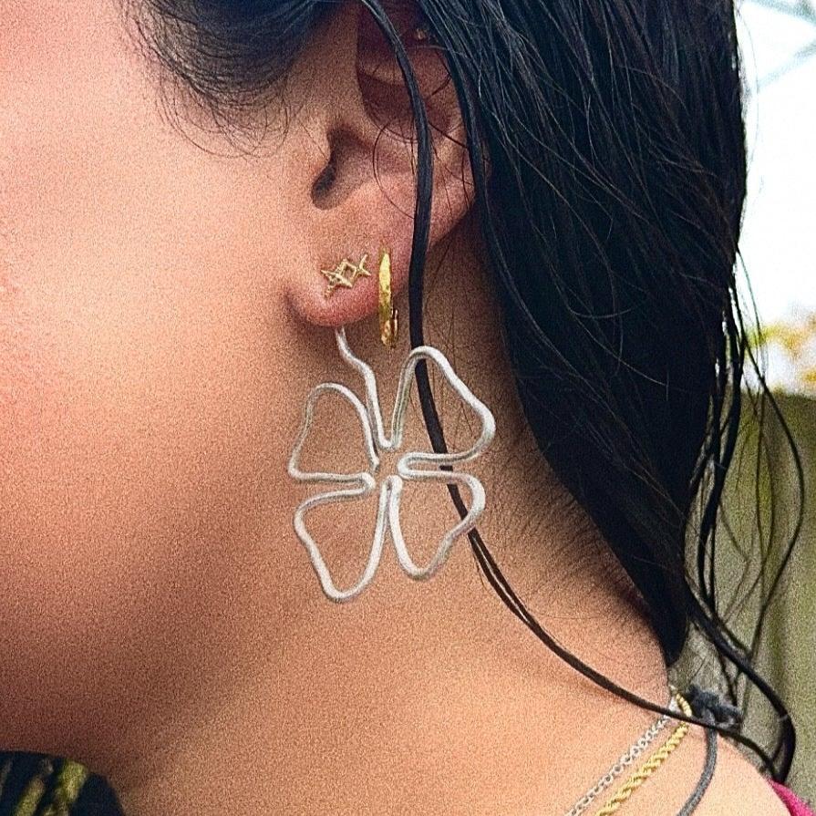 Four leaf clover earrings