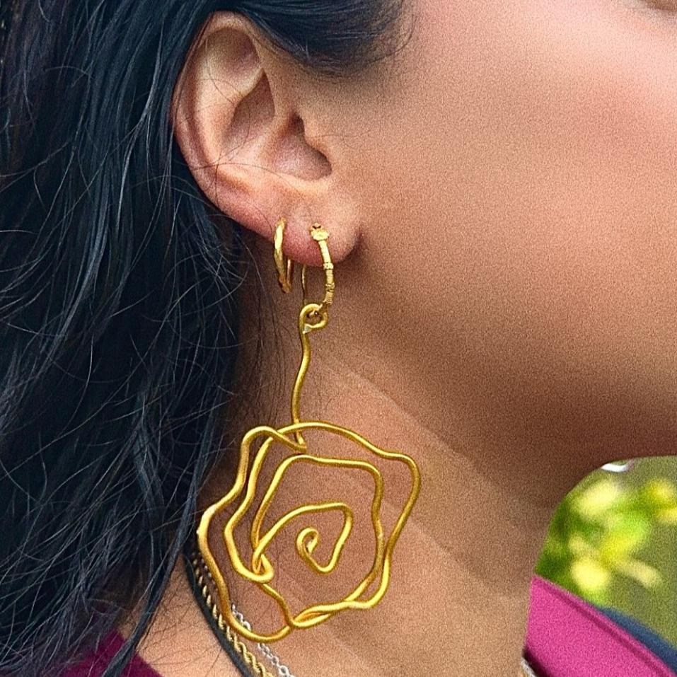 Rose earrings