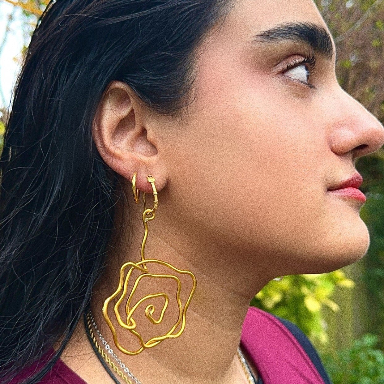 Rose earrings