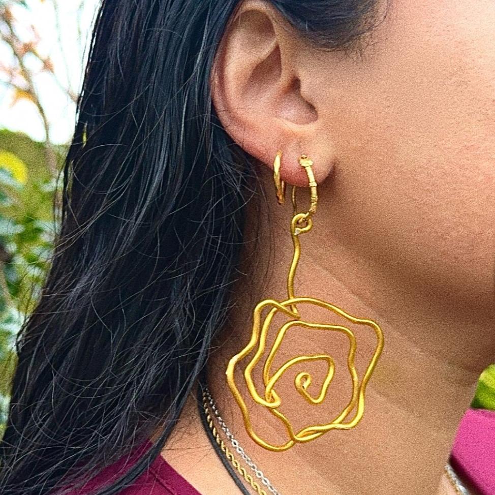 Rose earrings